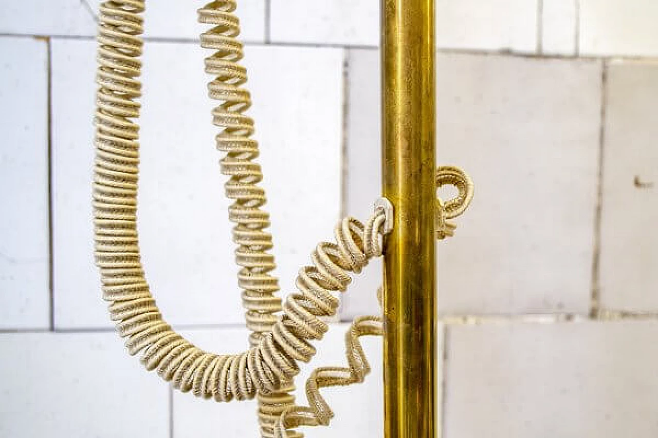 Lampada da terra Capacio in ottone di Fulvio Ferrari per Solka B, 1972 3