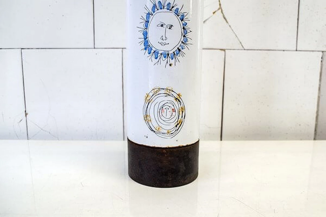 Posacenere in ferro smaltato e ottone, anni '50 5