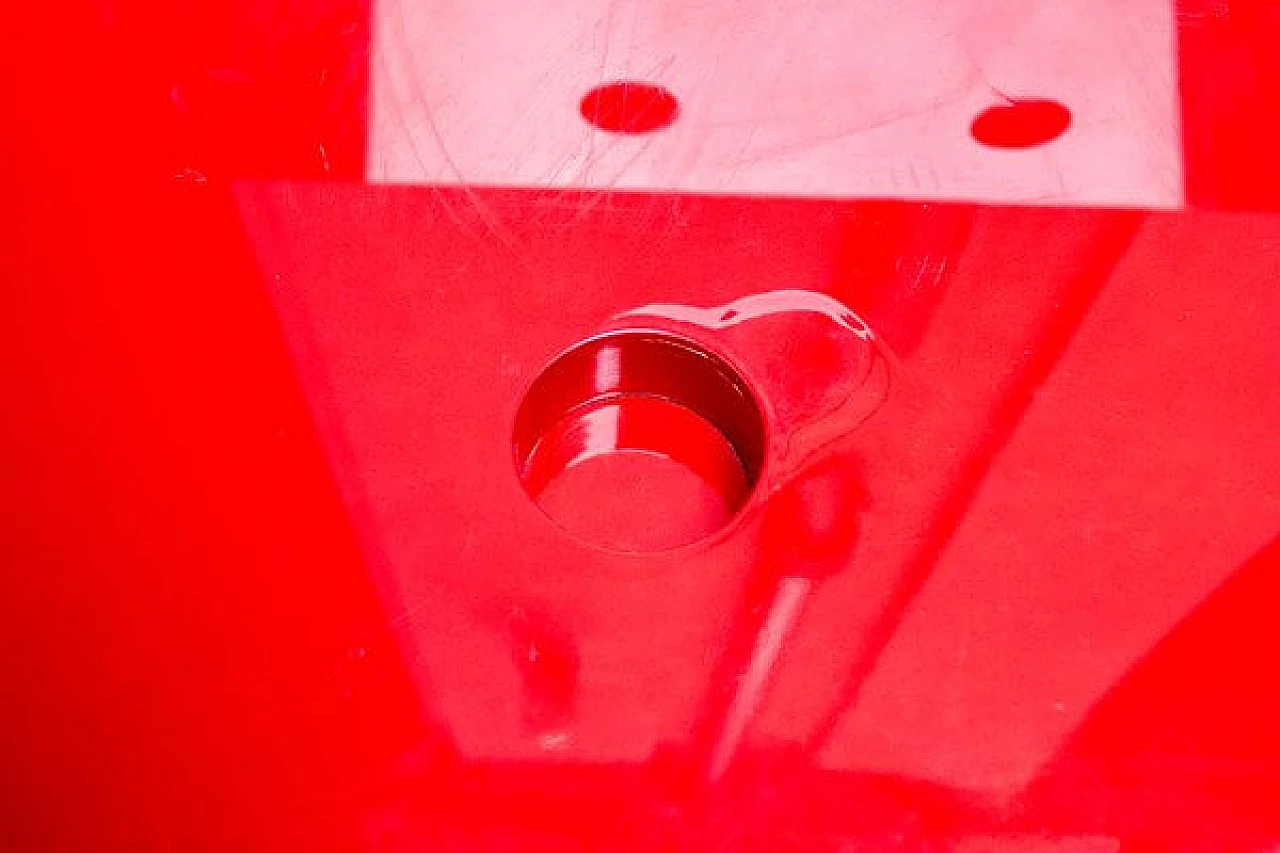 Red painted wooden bench from Alfa Romeo, 2000s 6