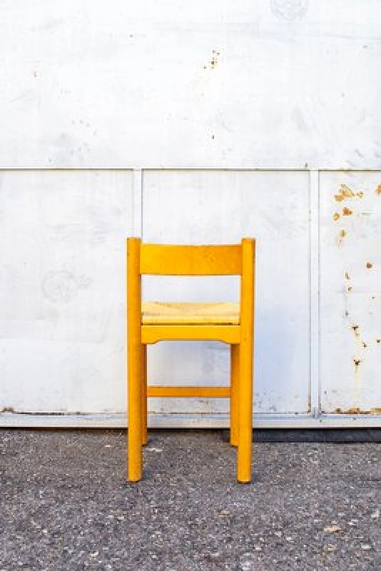 4 Sgabelli in legno e paglia in stile Charlotte Perriand, anni '70 4