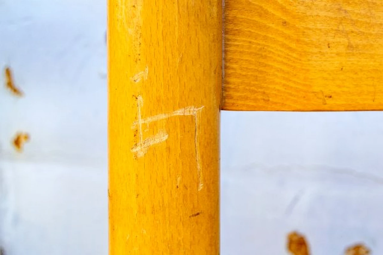 4 Sgabelli in legno e paglia in stile Charlotte Perriand, anni '70 8