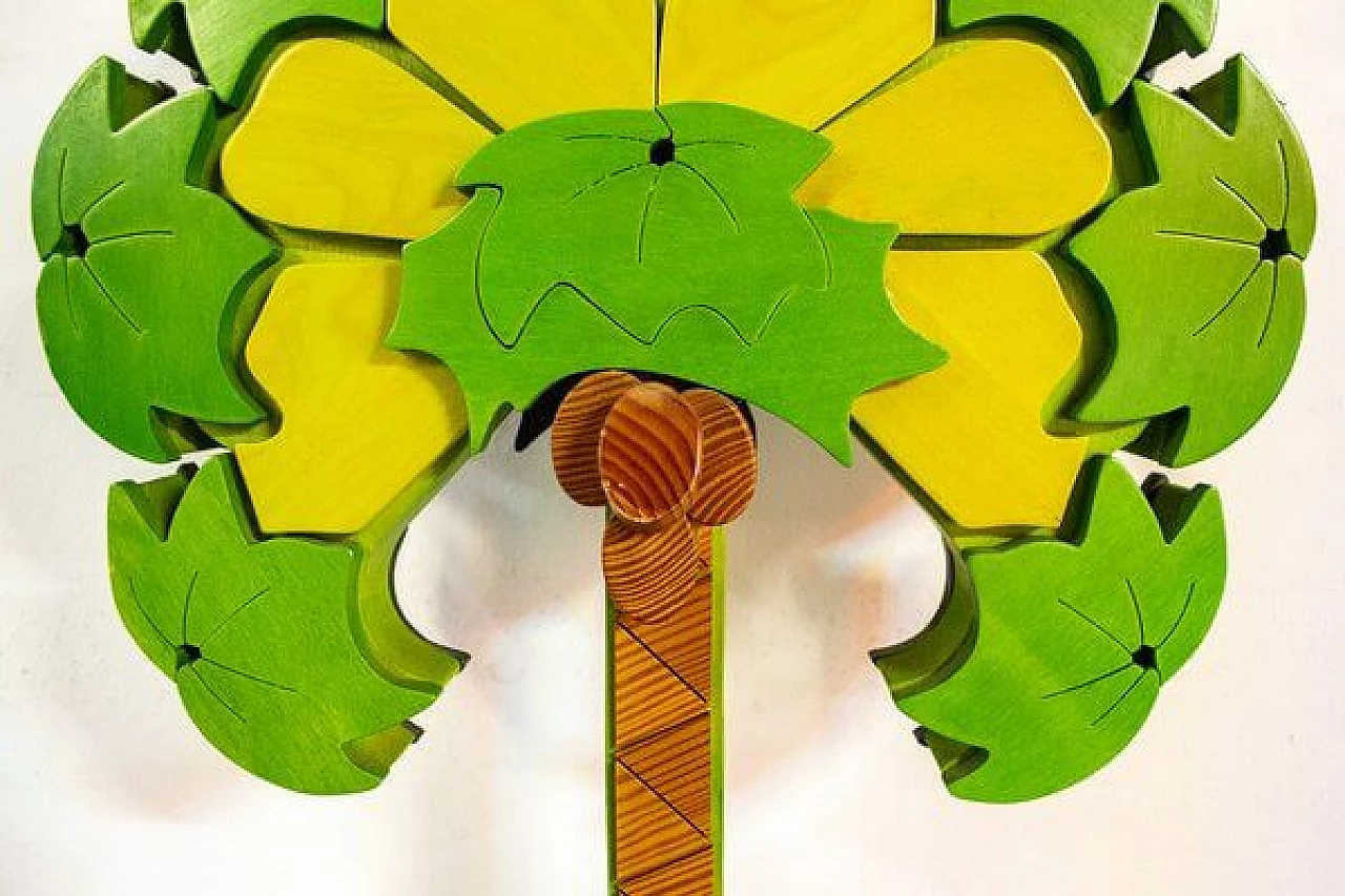 Legnomagia, scultura in legno laccato, omaggio a Depero, anni '80 5