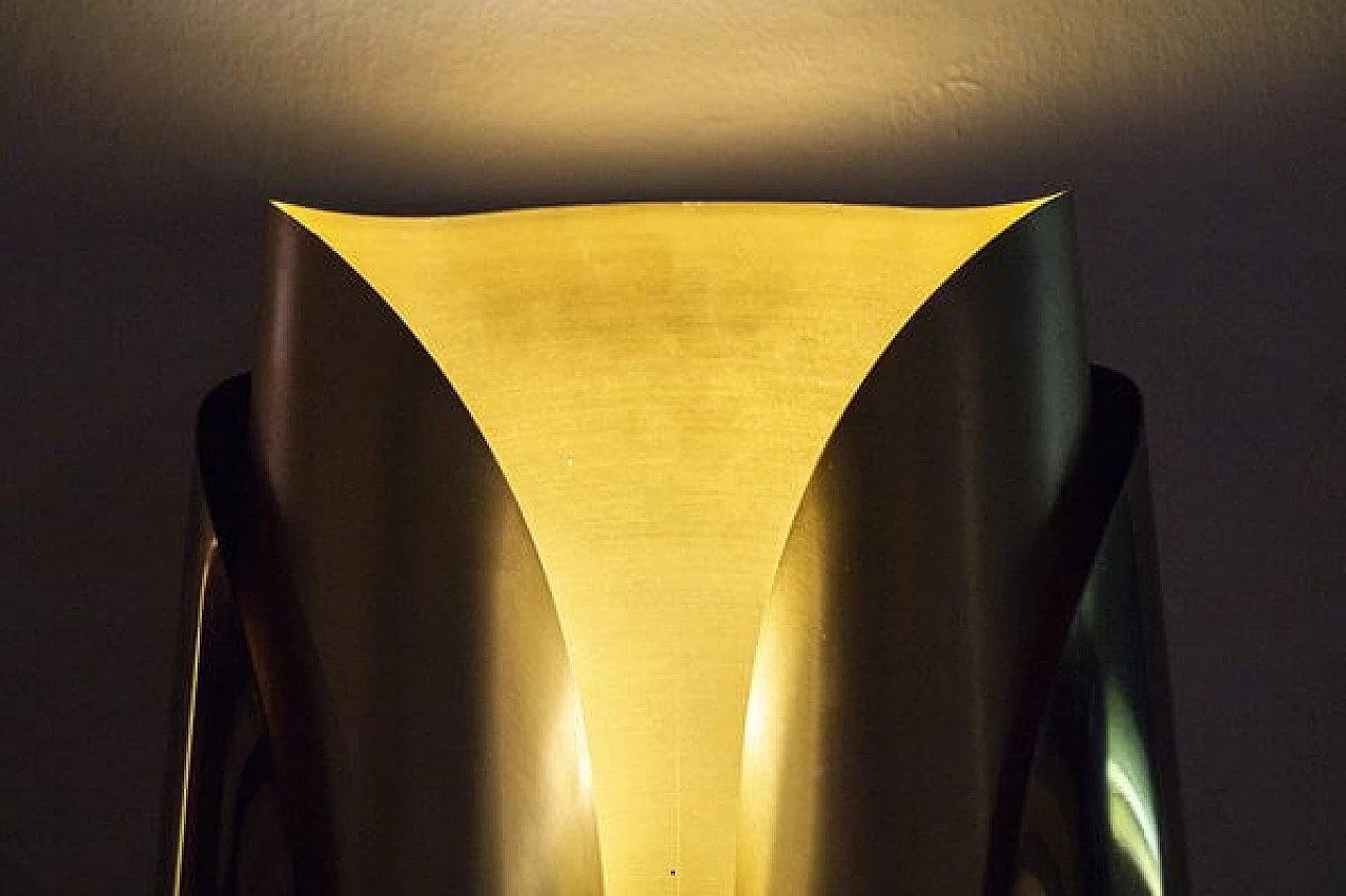 Brass wall light, 1970s 5