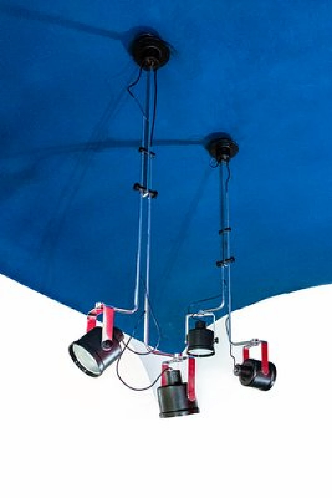 Two-light ceiling lamp by Brusasco & Torrett for Luci Milano, 1970s 1