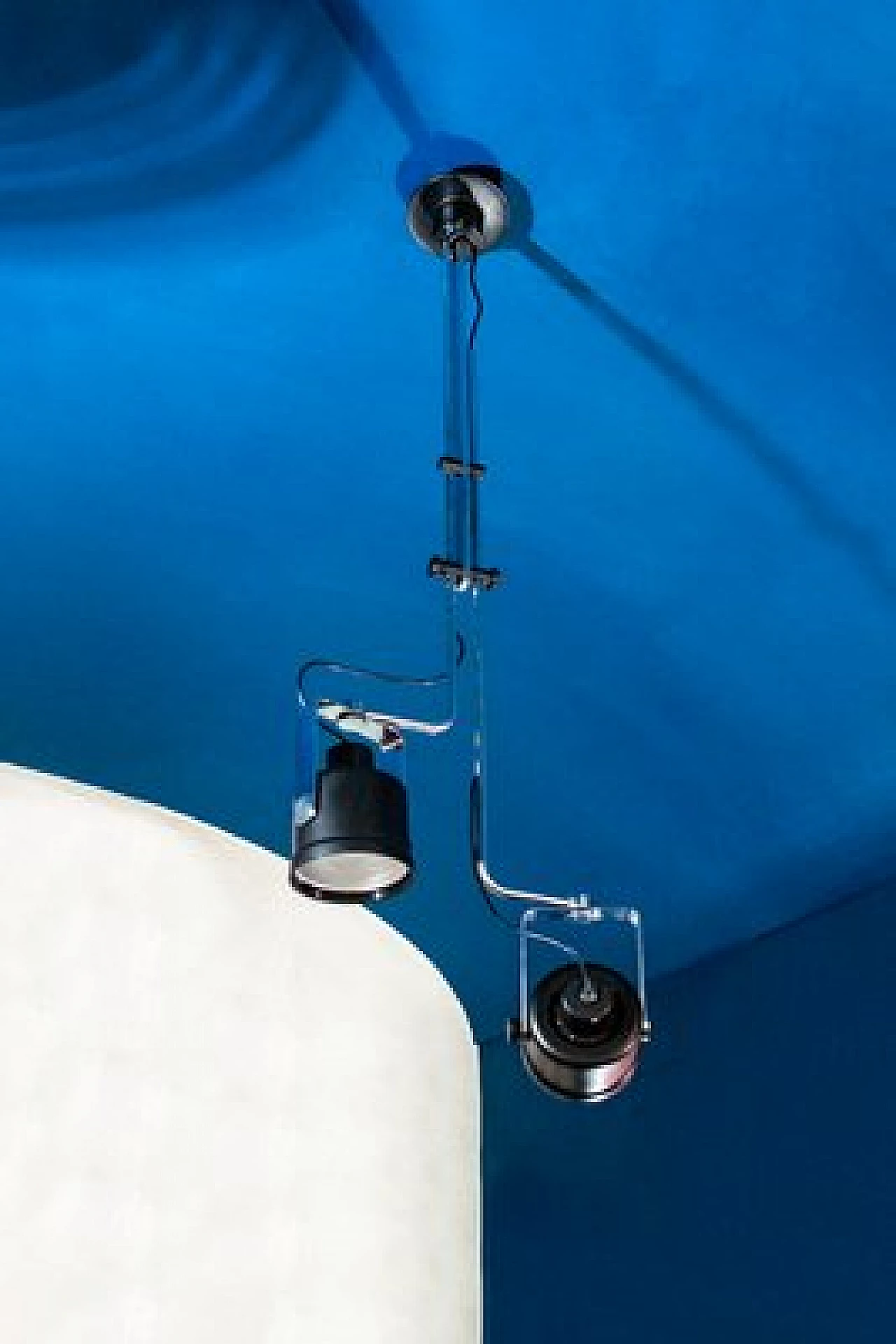 Two-light ceiling lamp by Brusasco & Torrett for Luci Milano, 1970s 2