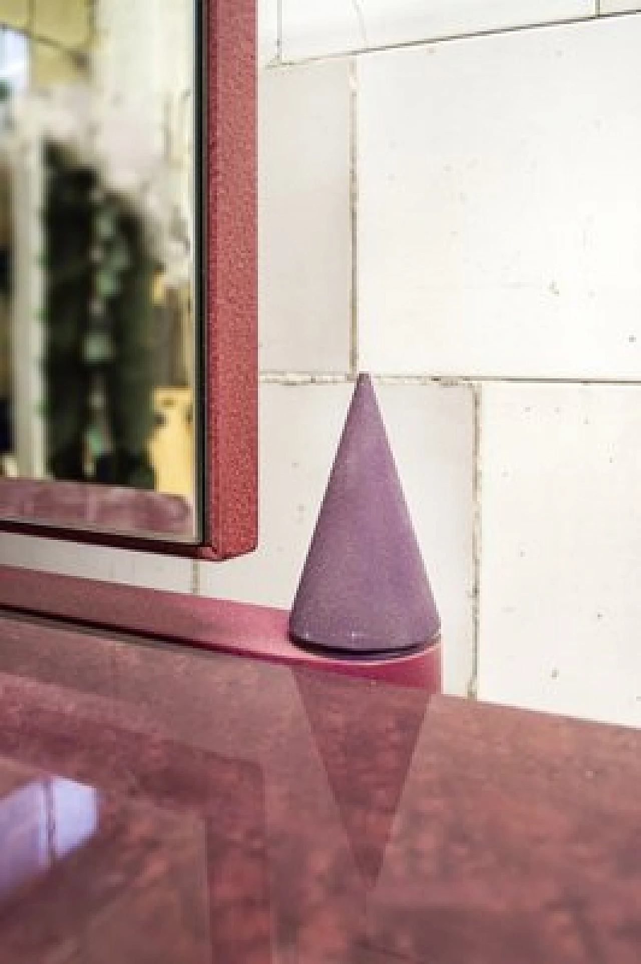 Consolle in radica di betulla con specchio di Saporiti, anni '80 10