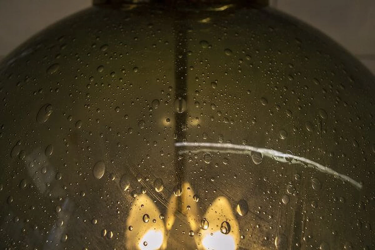 Lampada da tavolo in ottone e vetro soffiato di Luigi Caccia Dominioni, anni '60 5