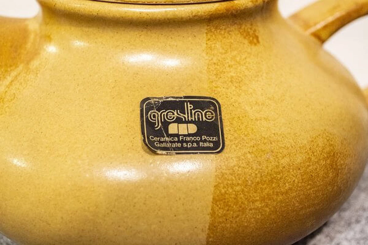 Ceramic teapot by Franco Pozzi for Gresline, 1970s 3