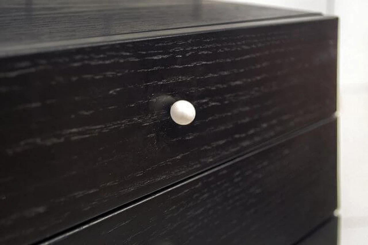 Bedside table in wood, painted iron with marble details by FORME Carrara, 1980s 5