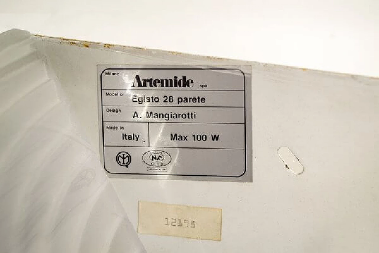 Coppia di Appliques Egisto 28 di Angelo Mangiarotti per Artemide, anni '80 6
