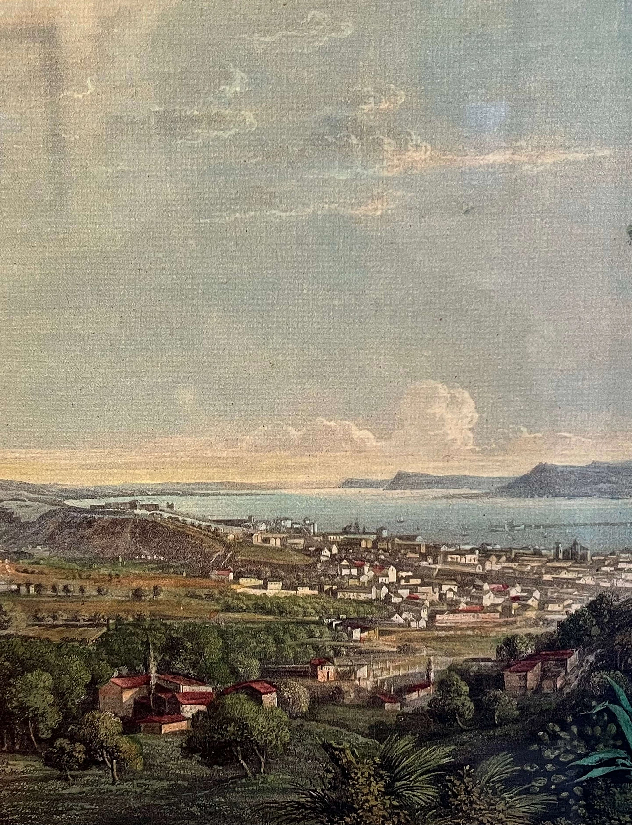 Veduta di Messina, riproduzione da Samuel Birmann, stampa a colori, anni '50 6