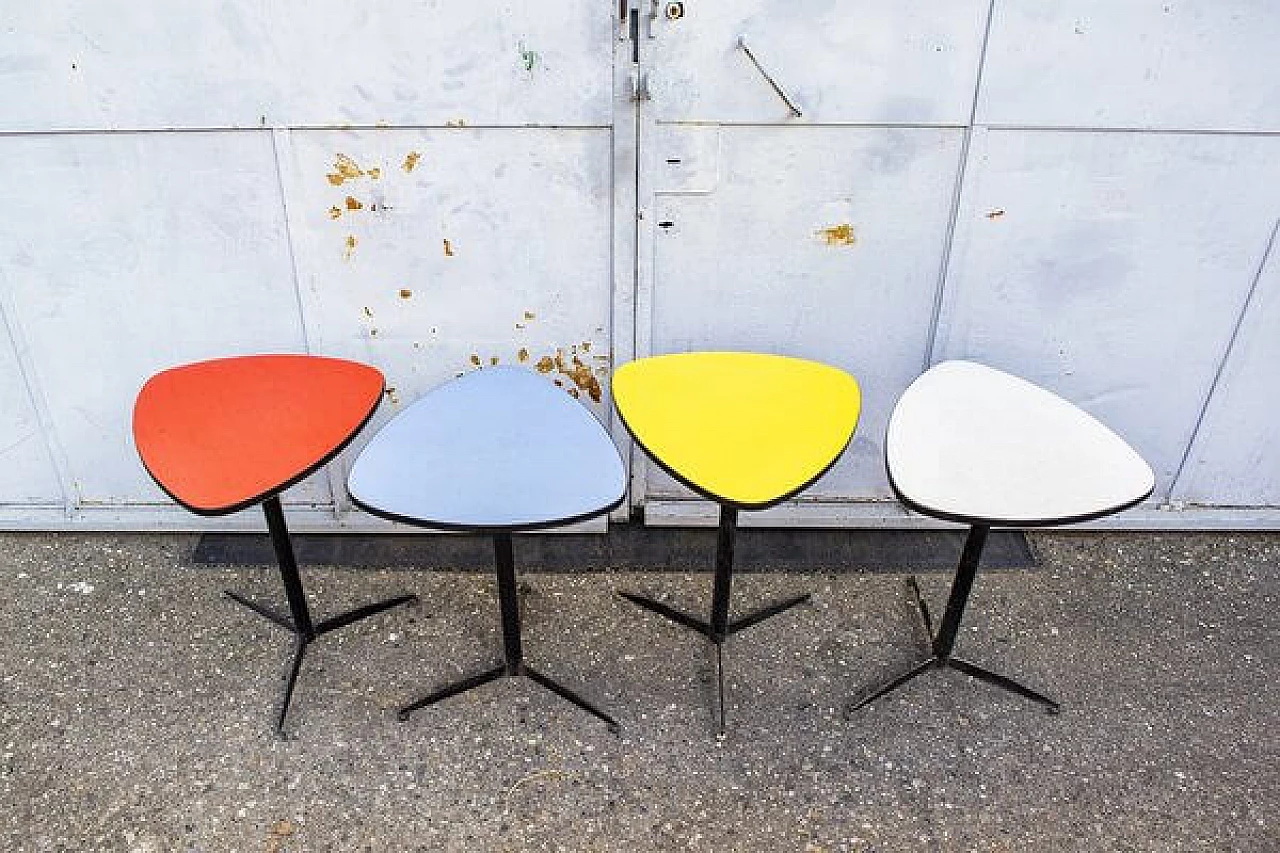 4 Tavoli da bar in ferro e formica di FAIM, anni '60 2