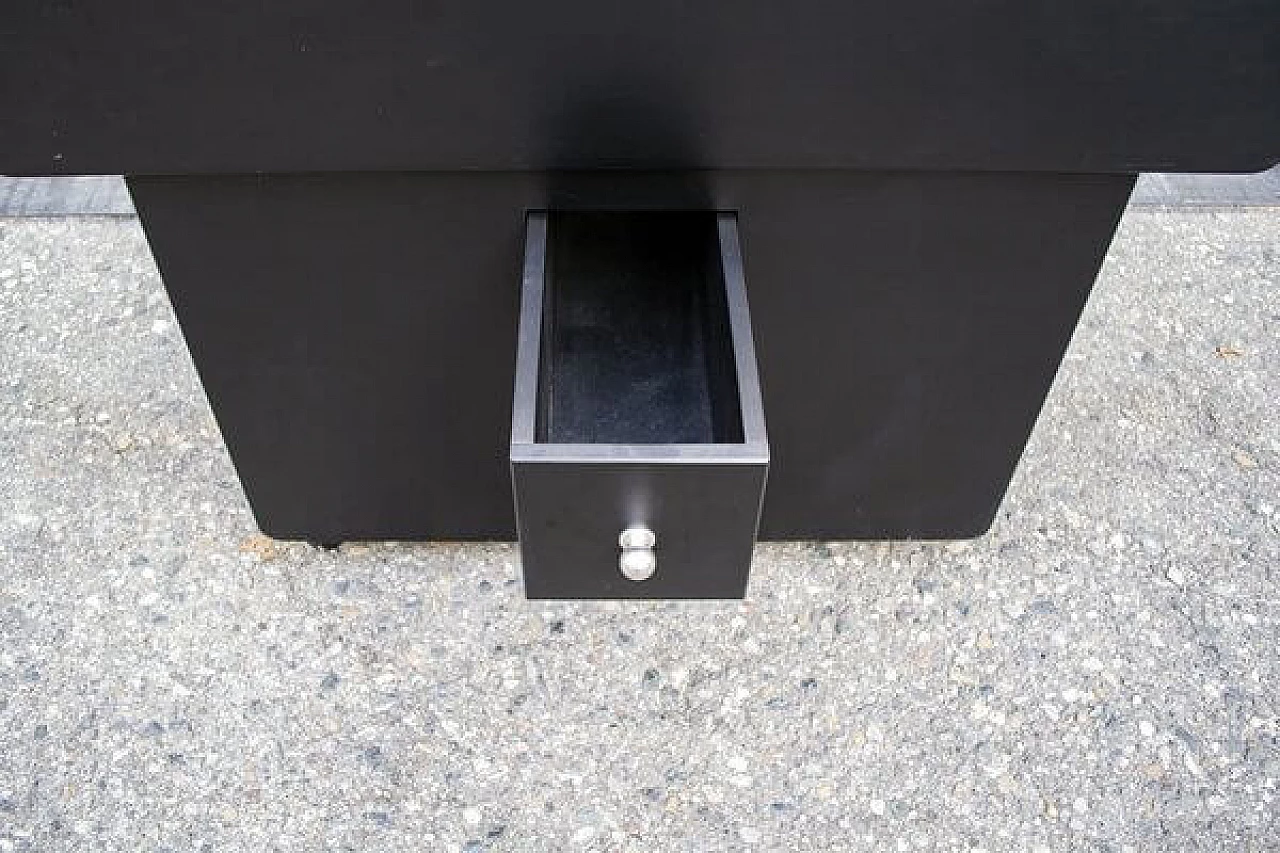 Carrello bar in legno laccato, anni '80 8