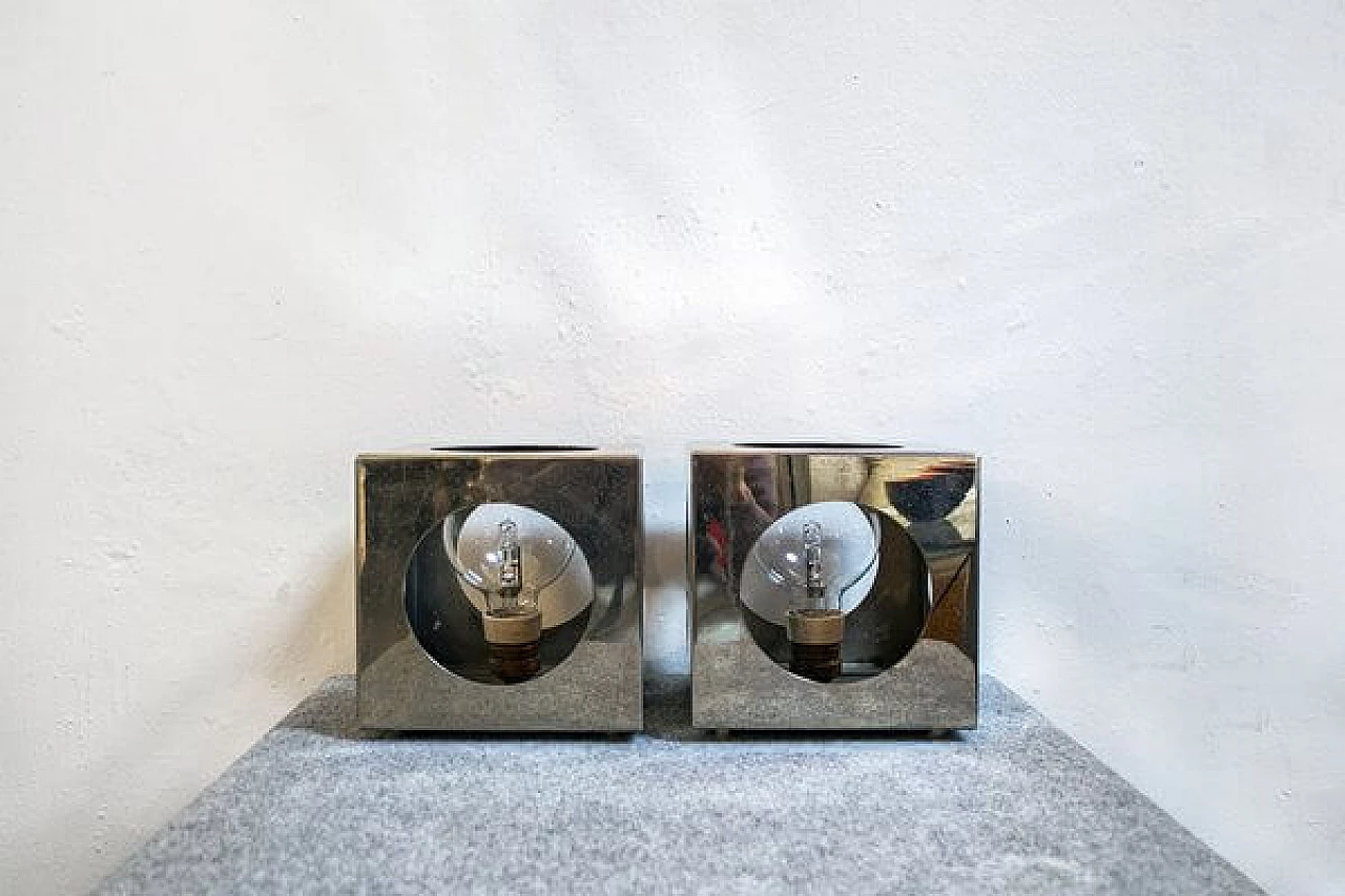 Steel wall and table lamp by Reggiani, 1970s 2