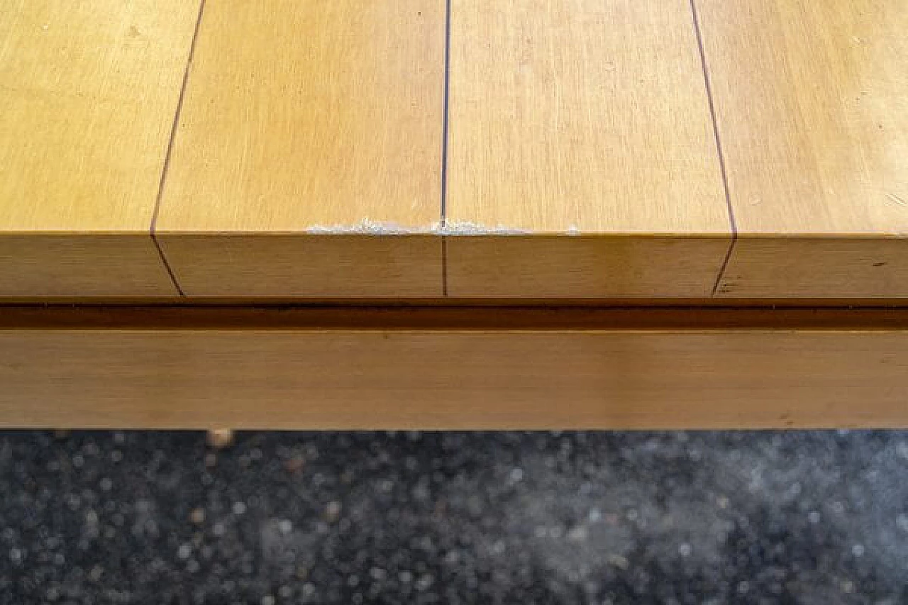 Beechwood dining table with streaks from Ibisco, 1970s 3