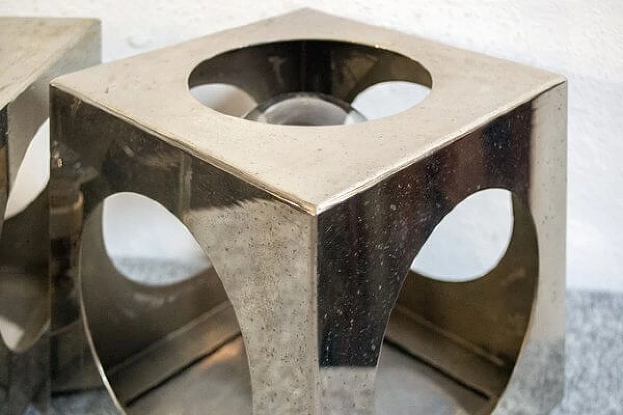 Steel wall and table lamp by Reggiani, 1970s 10