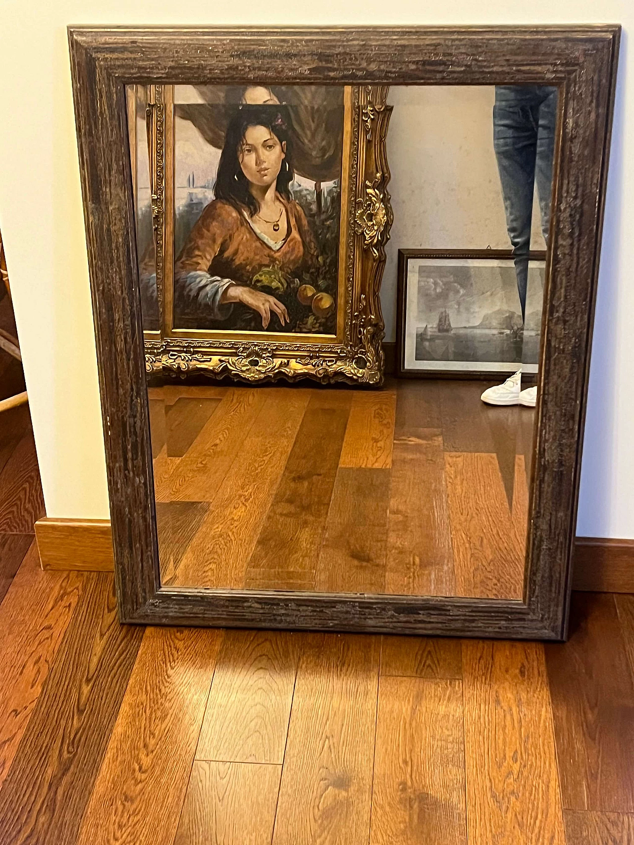 Wood mirror, early 20th century 3