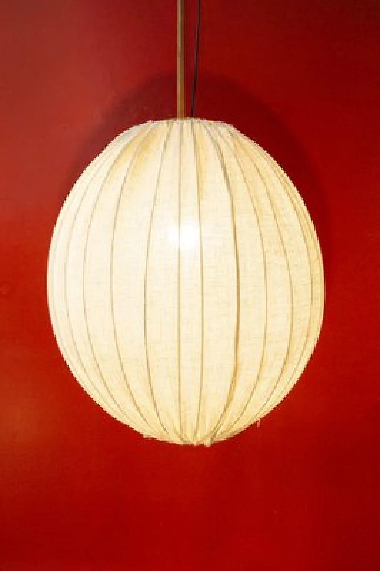 Lampada da soffitto danese in tessuto, anni '50 2