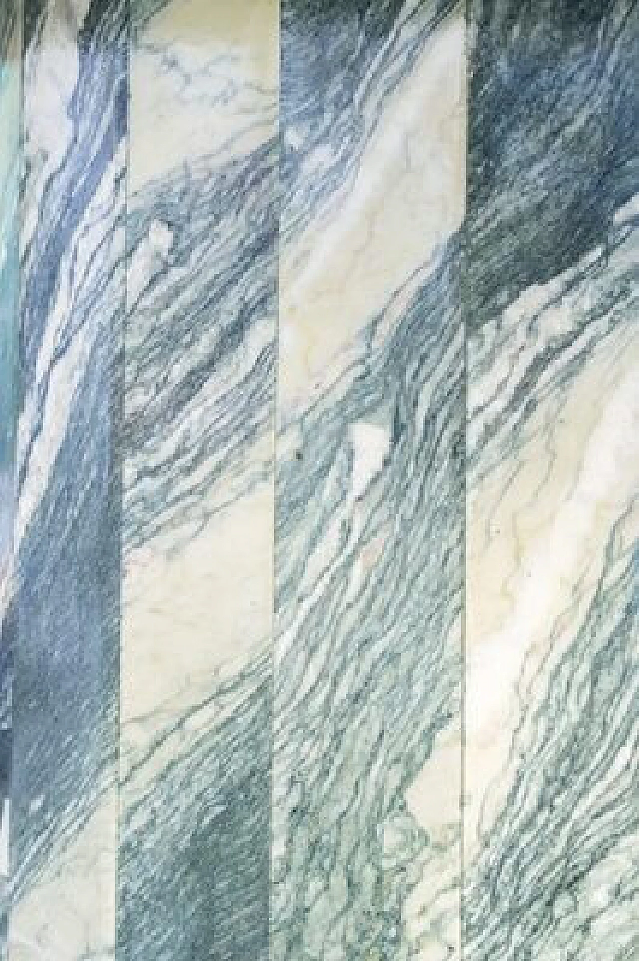 Tavolo rotondo in marmo verde con struttura a colonna, anni '70 4