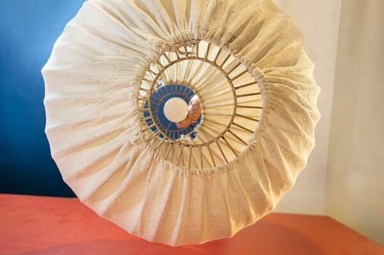 Lampada da soffitto danese in tessuto, anni '50 4