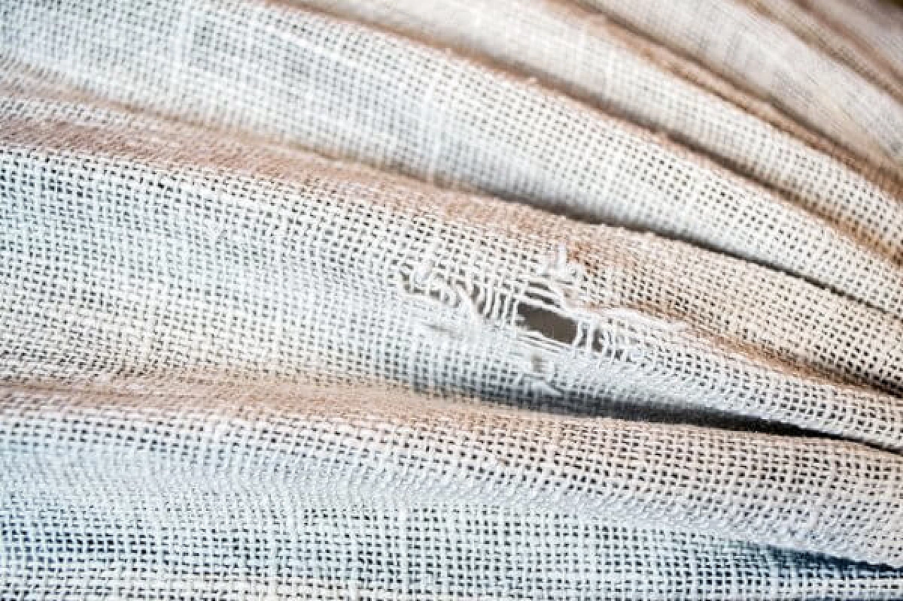 Lampada da soffitto danese in tessuto, anni '50 6