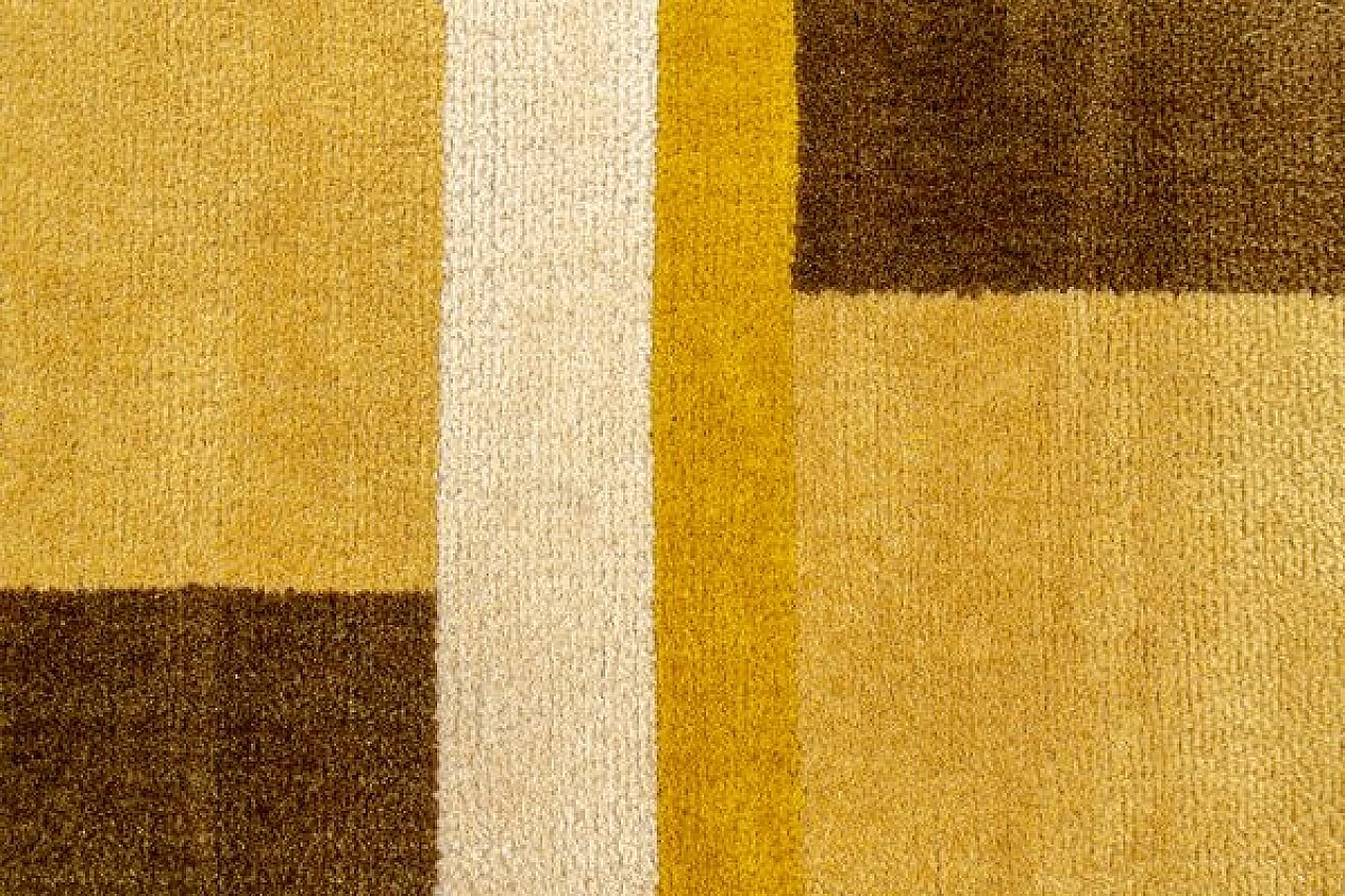 Wool rug with geometric designs, 1950s 2