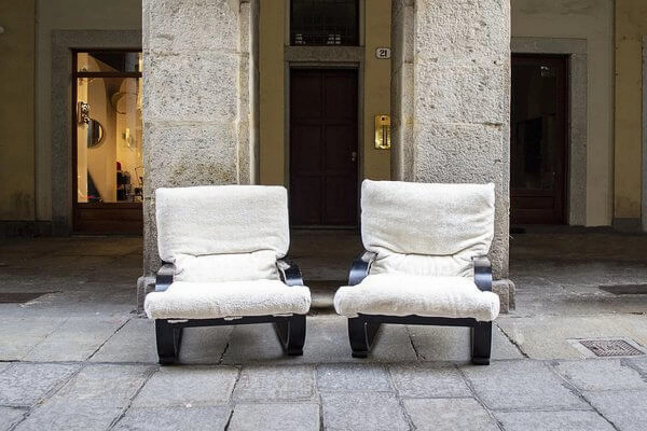 Pair of Saymon armchairs by Carlo Berruti for Creazioni Danber, 1980s 1