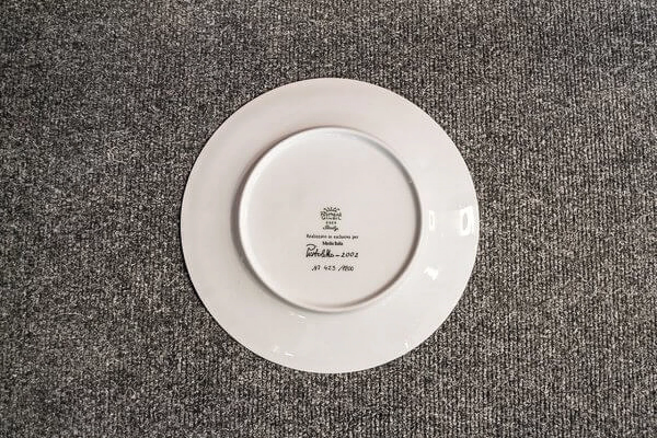 Numbered ceramic plate by Michelangelo Pistoletto for Richard Ginori, 2002 4