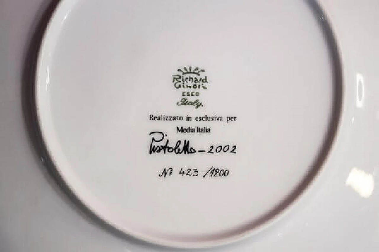 Numbered ceramic plate by Michelangelo Pistoletto for Richard Ginori, 2002 6