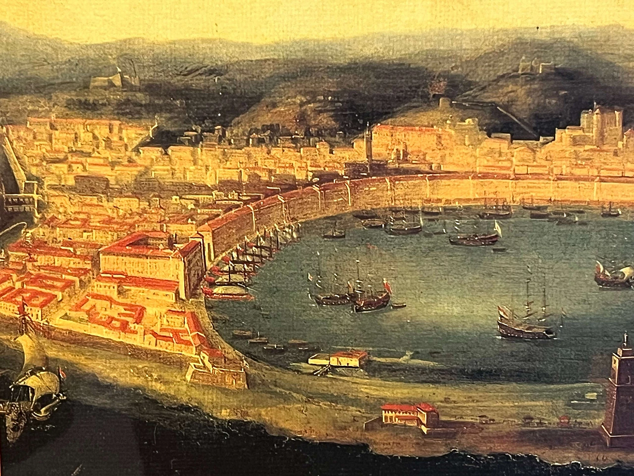 View of Messina, reproduction of Abraham Casembrot, color print, 1950s 3