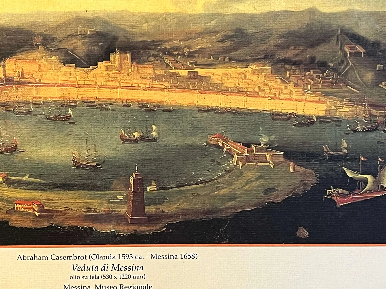 View of Messina, reproduction of Abraham Casembrot, color print, 1950s 4