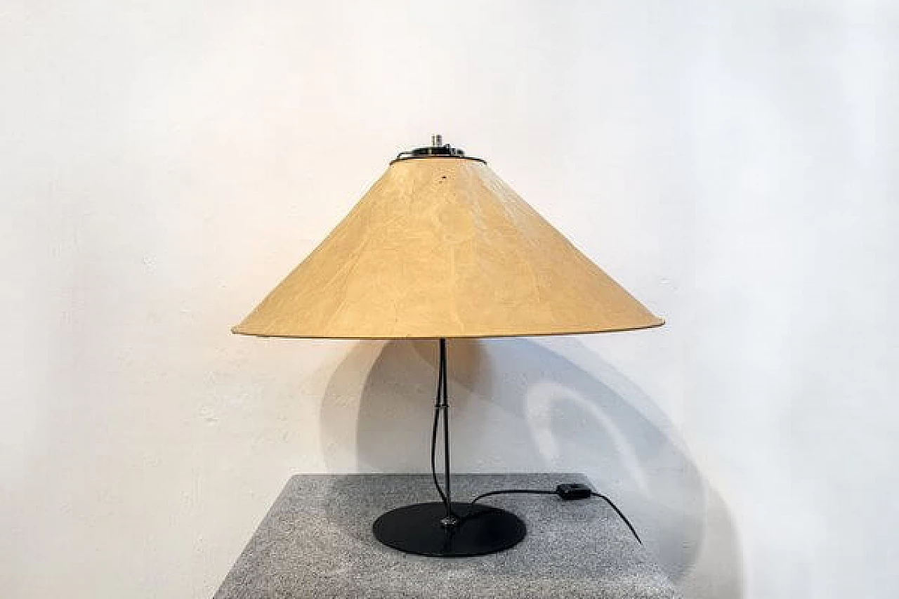 Table lamp with laquered metal base by Ingo Maurer, 1970s 1