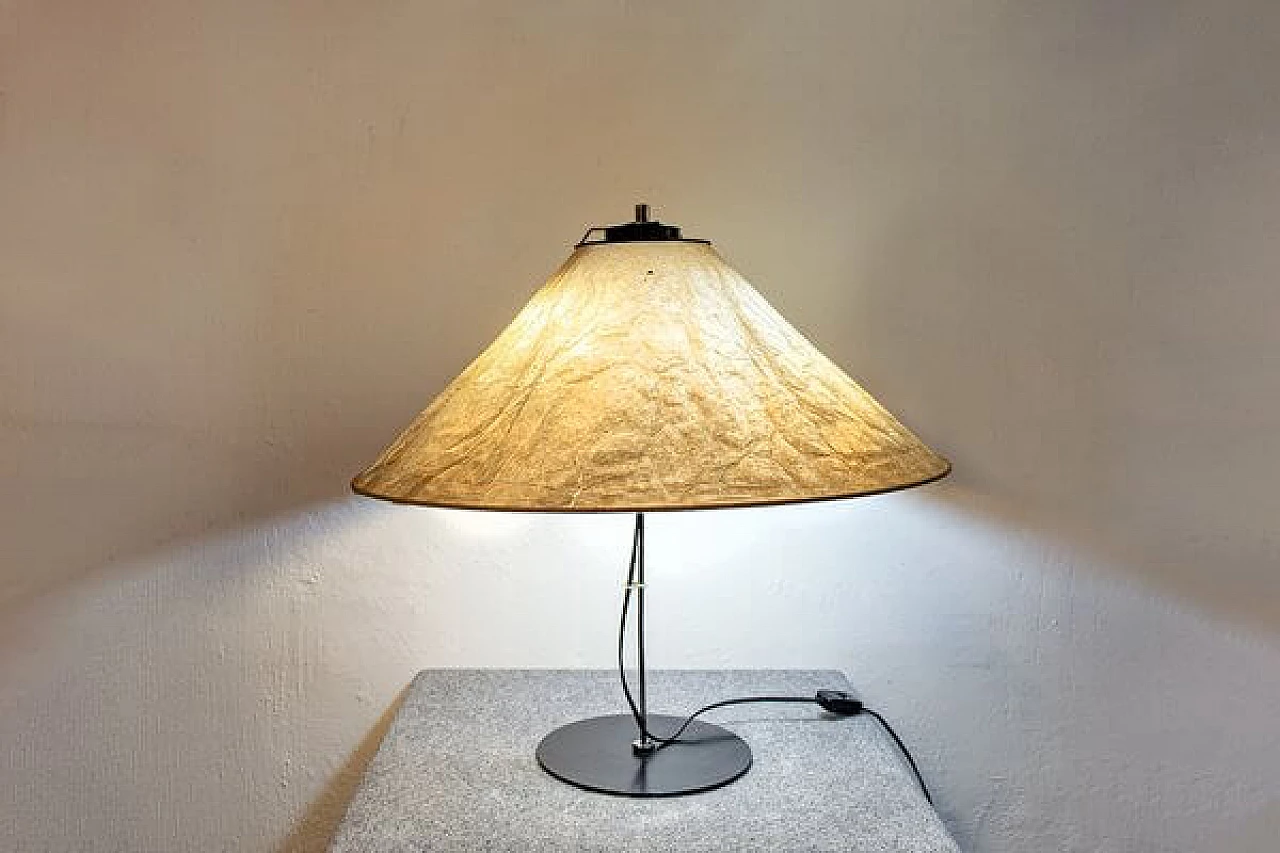 Table lamp with laquered metal base by Ingo Maurer, 1970s 2