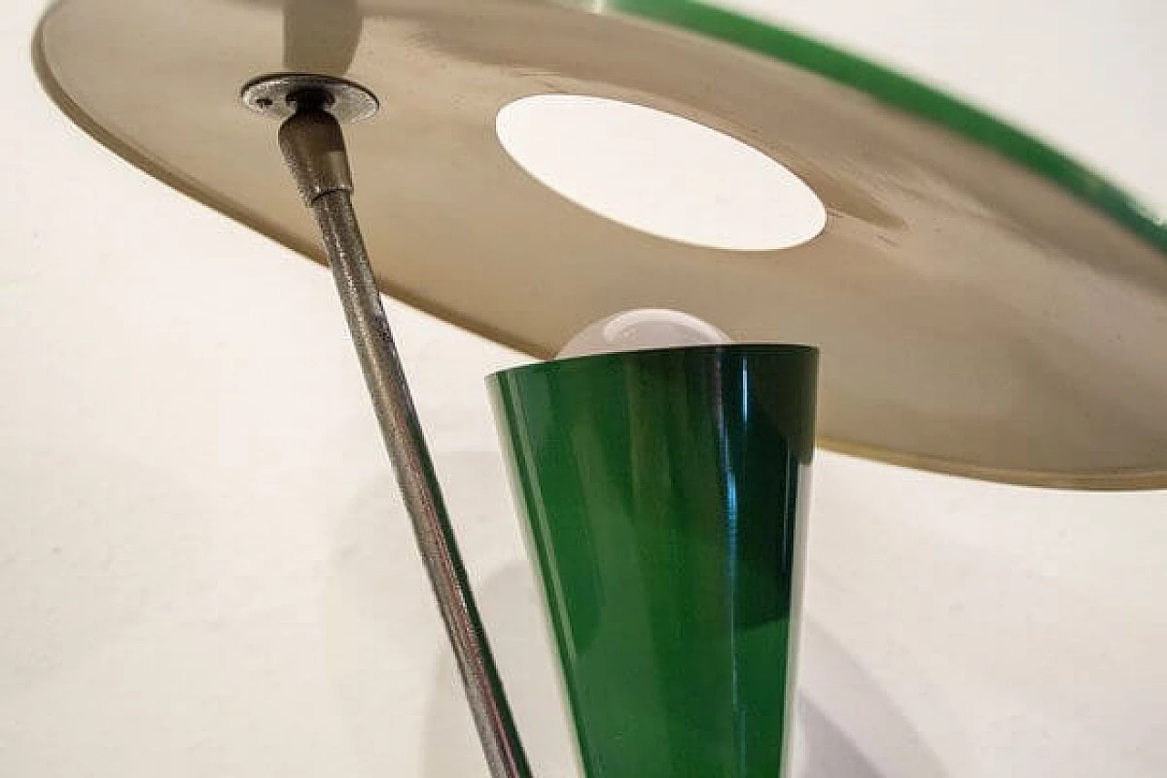 Lampada in alluminio laccato con base in gomma di Pirelli, anni '60 4