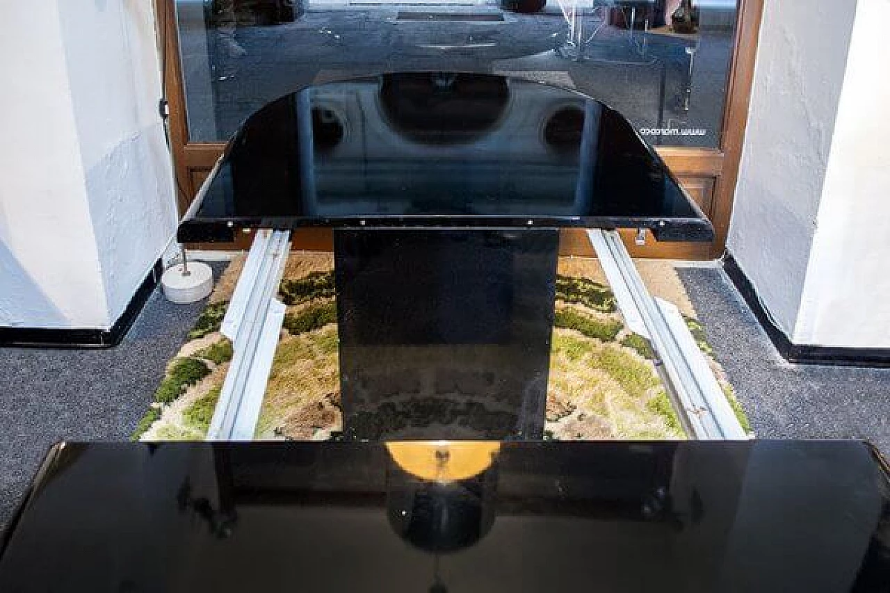 Black lacquered wood table, 1970s 3