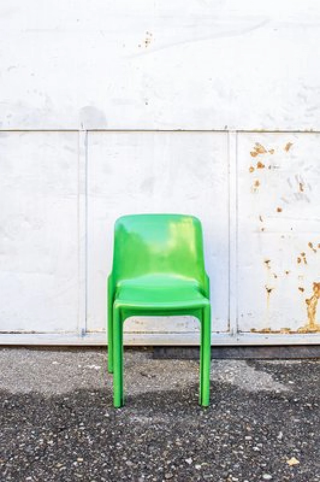 6 green Selene chairs by Vico Magistretti for Artemide, 1979 2