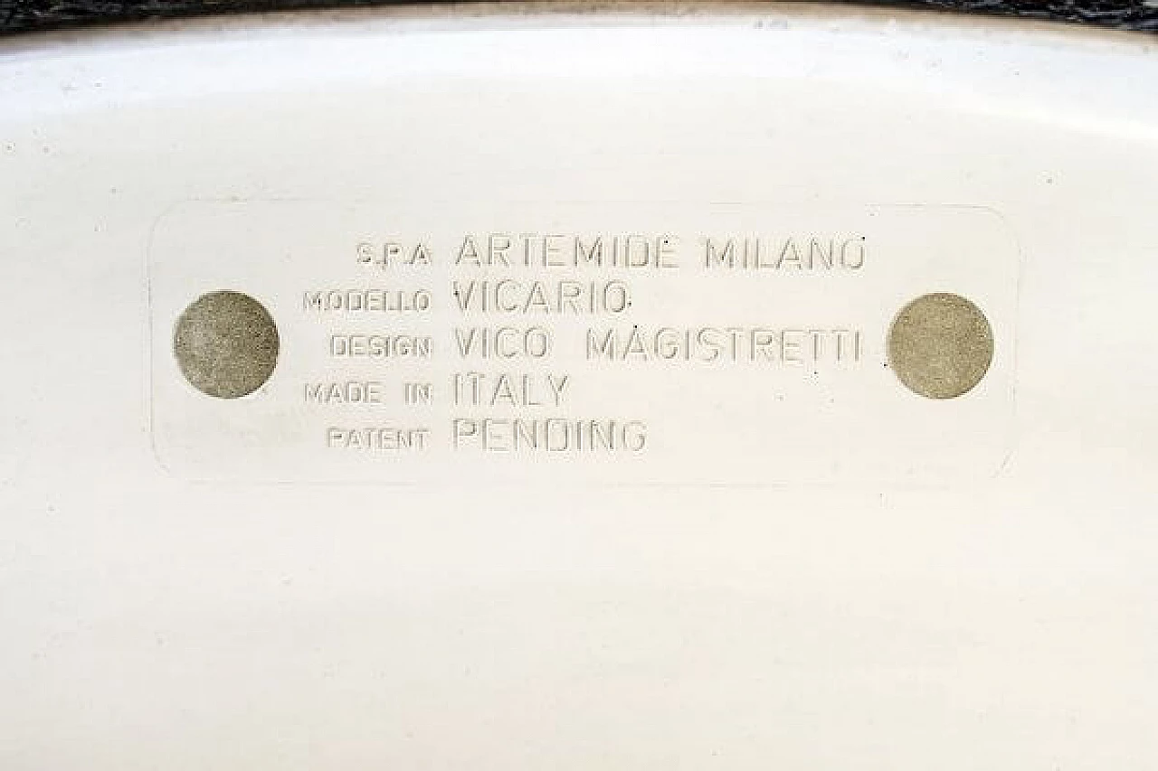Coppia di poltrone Vicario di Vico Magistretti per Artemide, anni '70 6