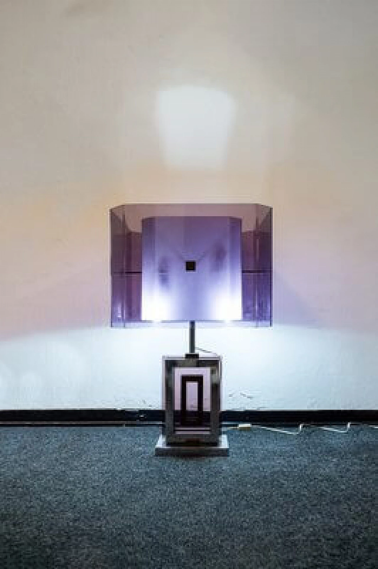 Chromed brass and acrylic glass table lamp by Romeo Rega, 1970s 3