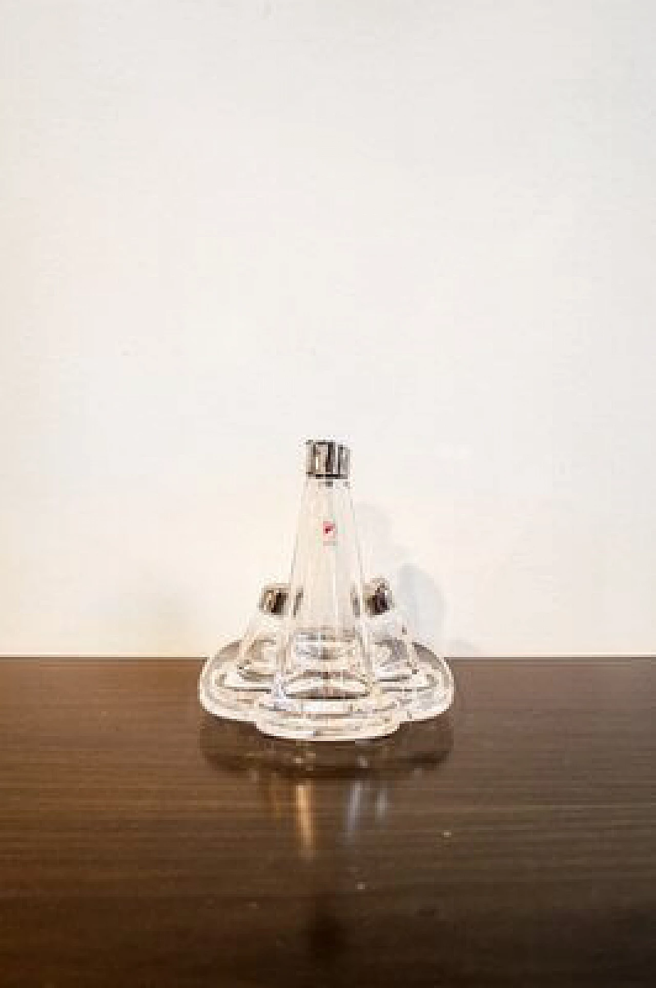 Oil and vinegar set Olpe by Angelo Mangiarotti in crystal, 1986 1