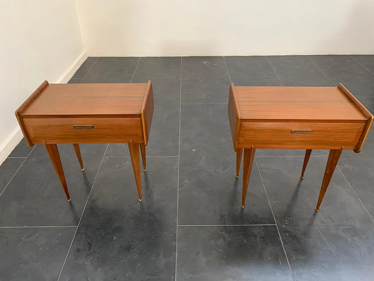 Pair of rosewood bedside tables, 1950s 1