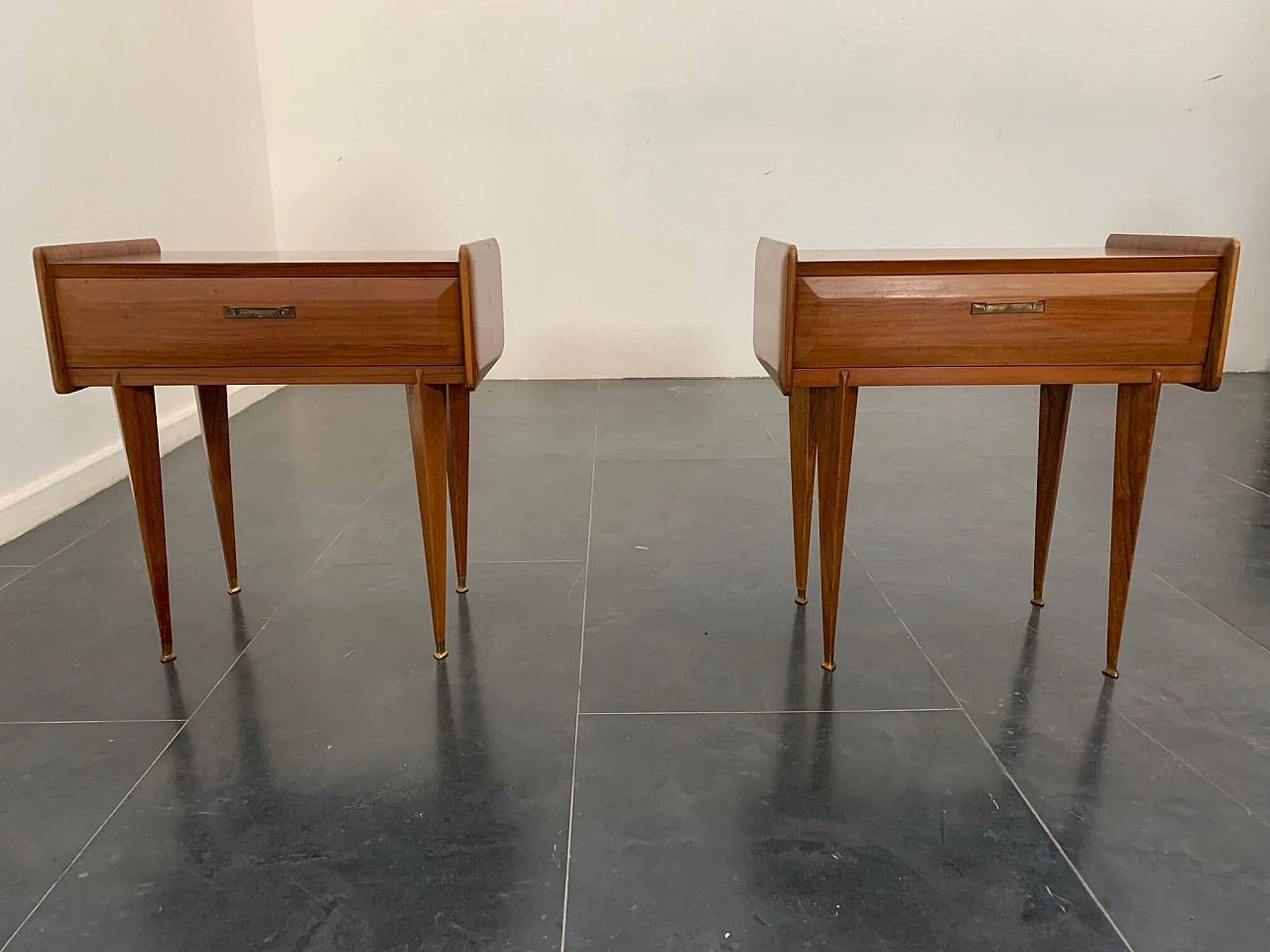 Pair of rosewood bedside tables, 1950s 2