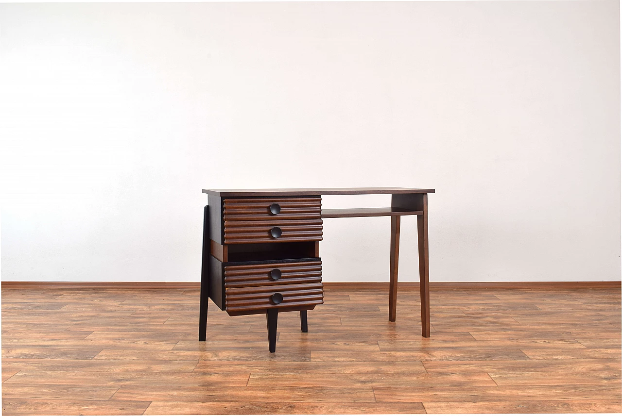 Walnut desk by UP Závody, 1954 4