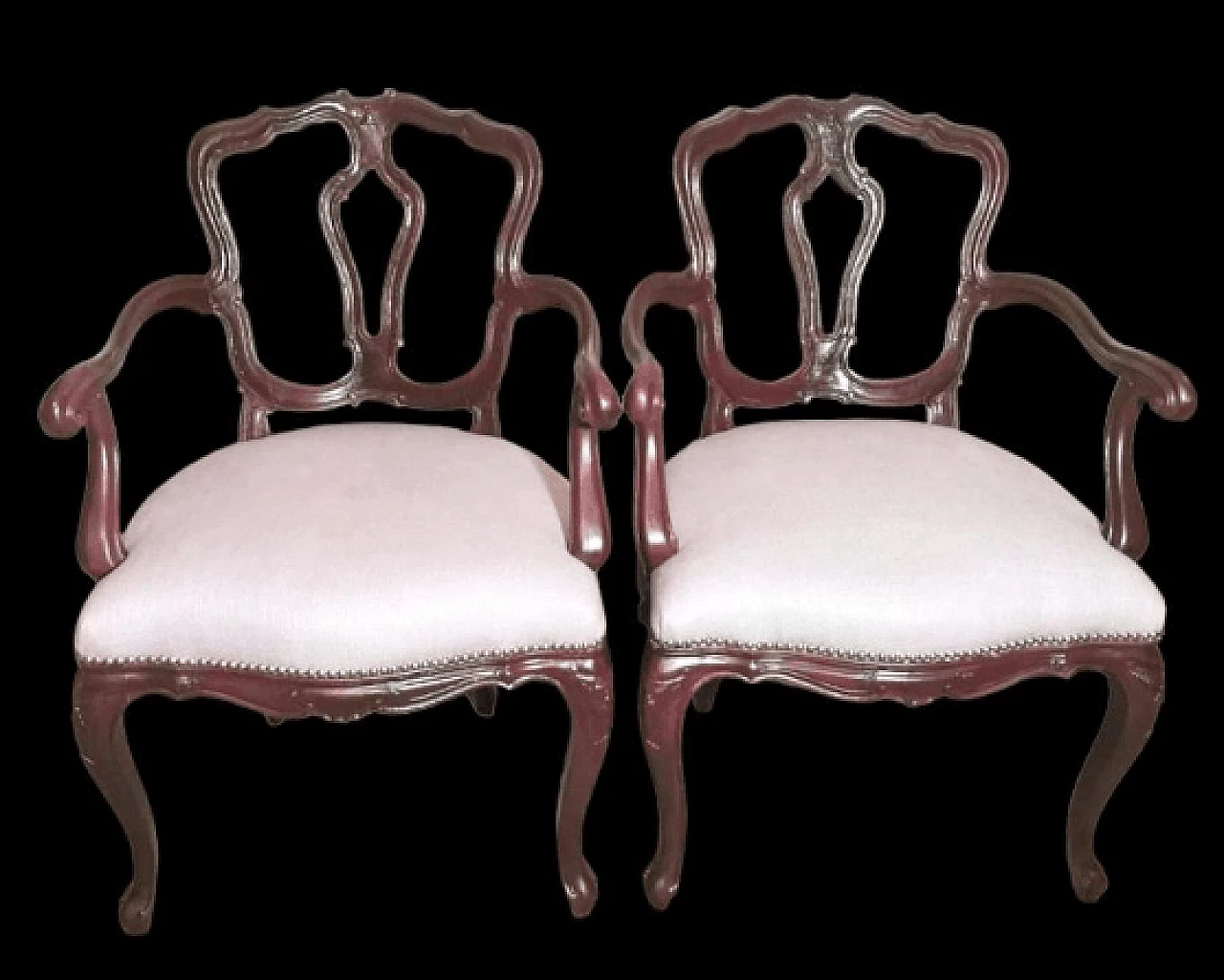Pair of Louis Philippe King/Antique Master armchairs, late 19th century 4