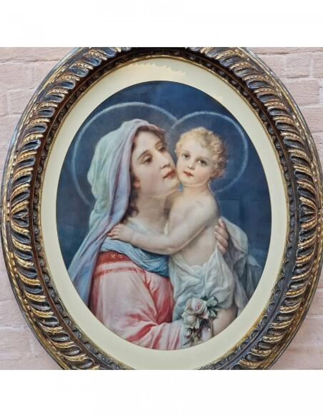 Madonna con Gesù Bambino, cromolitografia, inizio '900 2