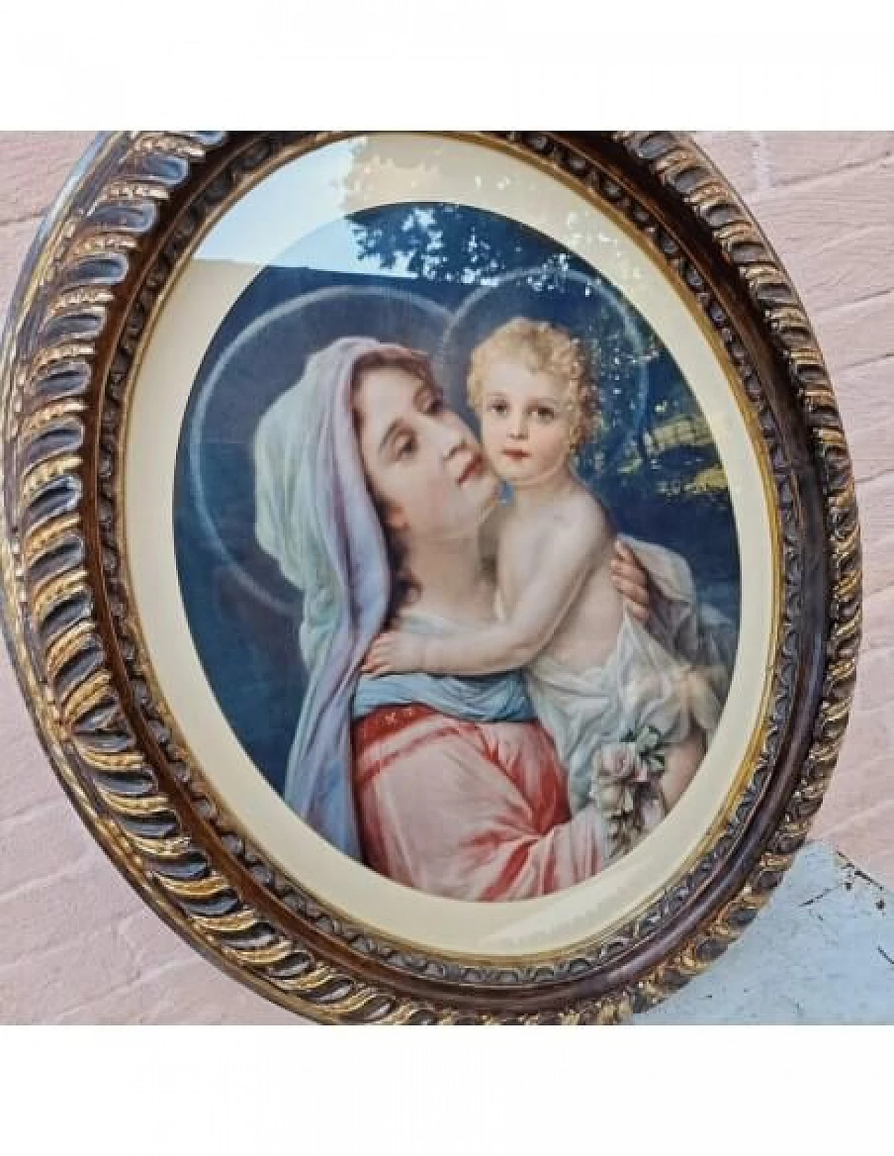 Madonna and Baby Jesus, chromolithography, early 20th century 8