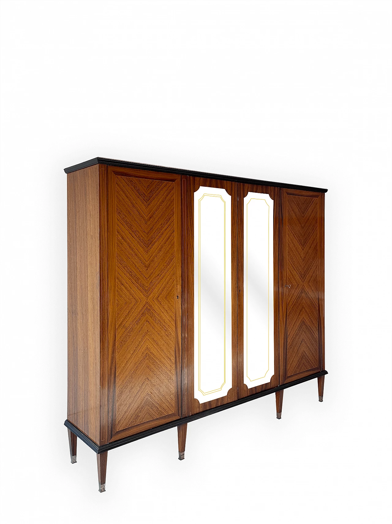 Venetian wood cabinet with showcase, 1960s 2