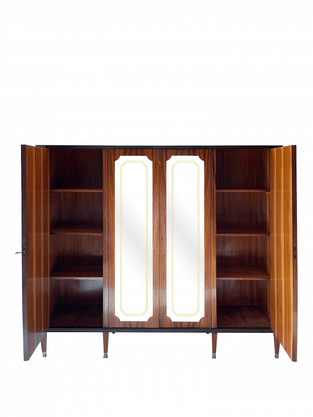 Venetian wood cabinet with showcase, 1960s 12