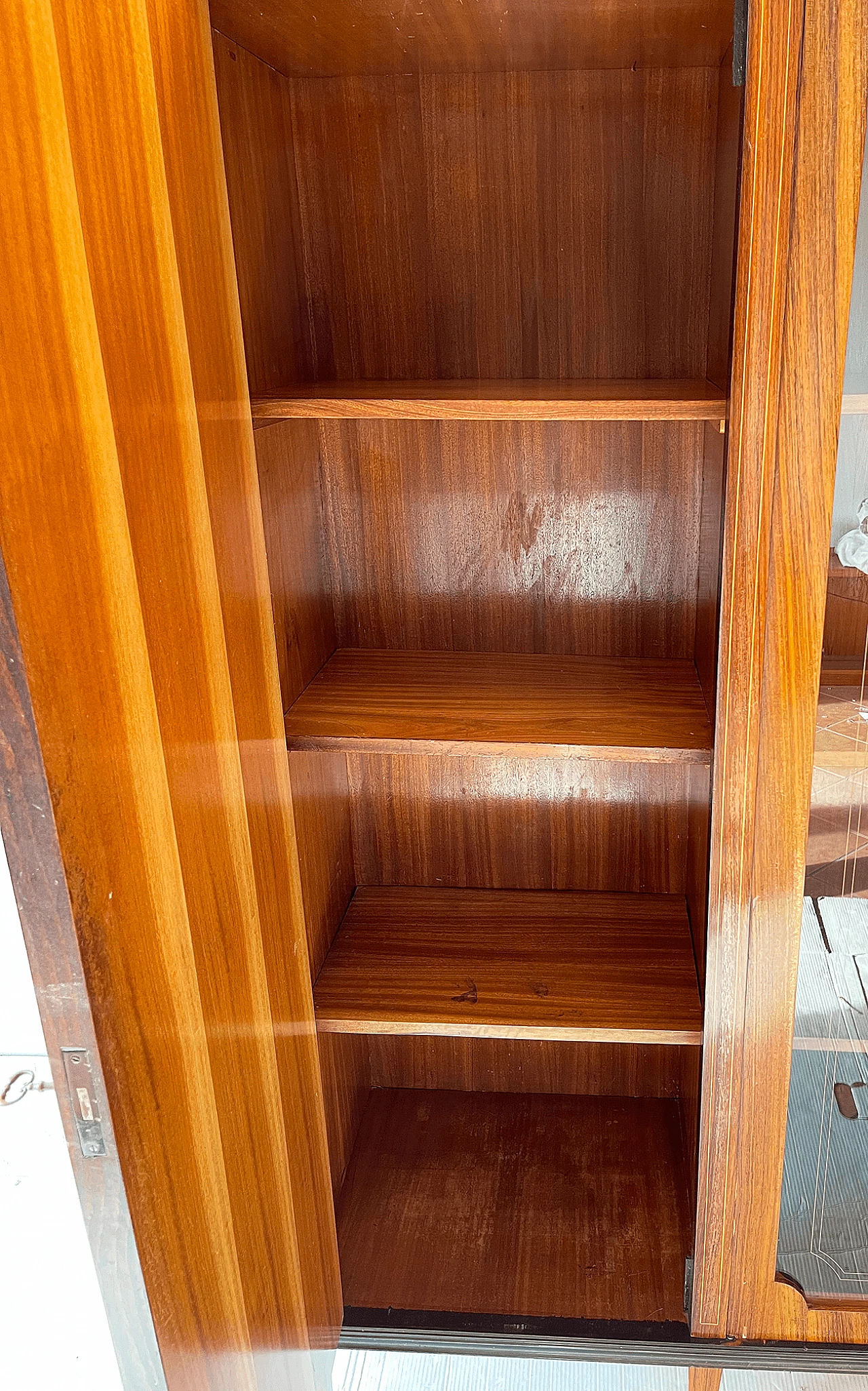 Venetian wood cabinet with showcase, 1960s 13