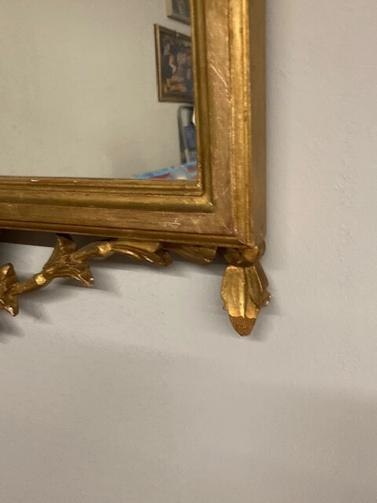 Louis Philippe gilded mirror with carvings, 19th century 7
