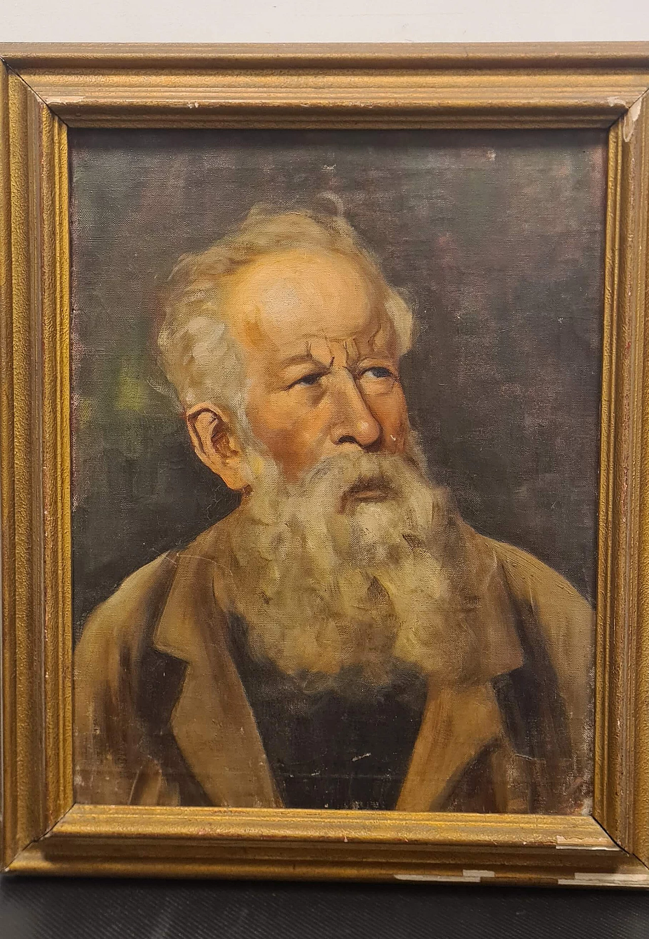 Ritratto di uomo barbuto, olio su tela, fine '800 2